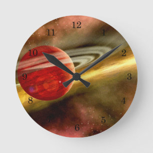 Geburt von Saturn Runde Wanduhr