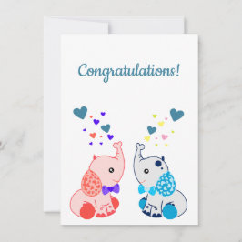 Geburt von Zwillingen, Junge und Mädchen, Glückwün