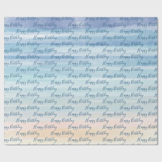 Geburt Wasserfarbe Strichen Abstrakt Geschenkpapier (Flach)