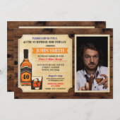 Geburt-Wood-Whisky-Foto im Alter bis zur Perfektio Einladung (Vorne/Hinten)