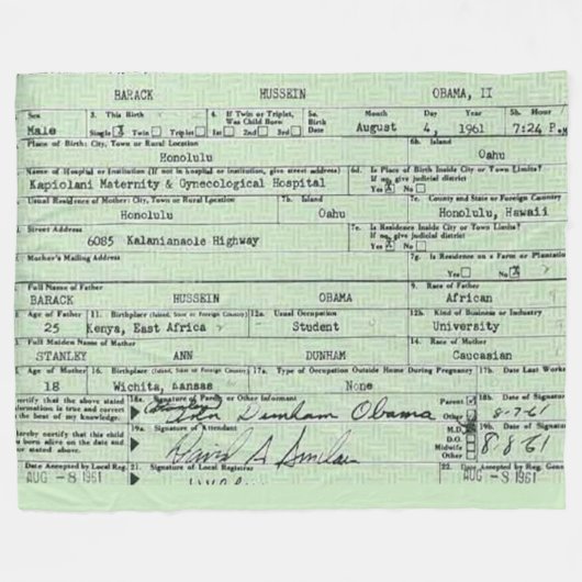 GEBURTBESCHEINIGUNG FLEECEDECKE (Vorderseite (Horizontal))