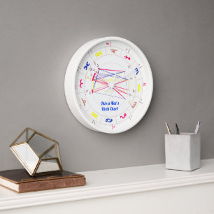 Geburtendiagrammuhr   Astrologie Geschenke Uhr