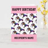 Geburtenkarte für benutzerdefinierte Racehorse Karte (Gelbe Blume)