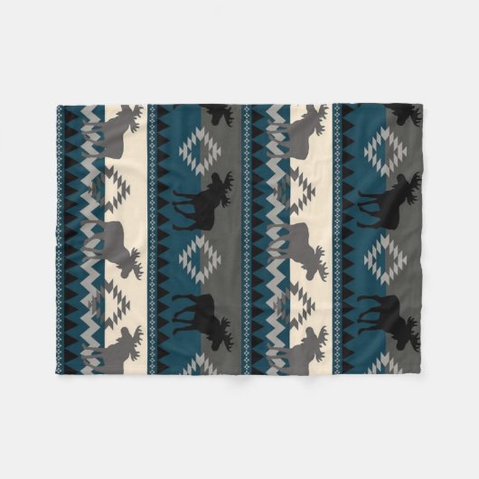 Gebürtige Elche Fleecedecke (Vorderseite (Horizontal))