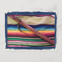 Gebürtige Flöte und Serape Postkarte
