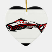 Gebürtige Lachskunst Keramik Ornament (Vorne)