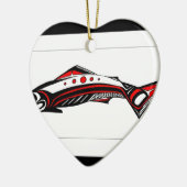 Gebürtige Lachskunst Keramik Ornament (Links)