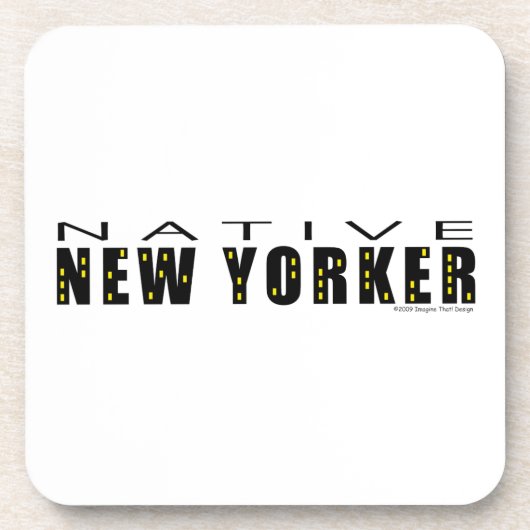 Gebürtige New Yorker Getränkeuntersetzer (Vorderseite)