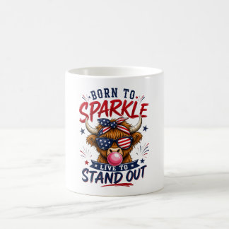 Gebürtige Patriotic Highland Cow Kaffeetasse zum F