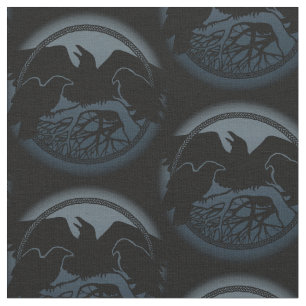 Gebürtige Raben-Kunst-Gewebe-Raben-Krähen-Stammes- Stoff