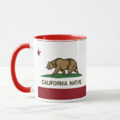 Gebürtige Republik-Flagge Kaliforniens Tasse (Links)