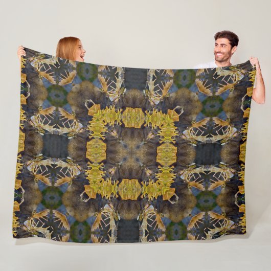 Gebürtige Shaman-Elch-Tiergeist-Mandala-Steppdecke Fleecedecke (Beispiel)