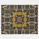 Gebürtige Shaman-Elch-Tiergeist-Mandala-Steppdecke Fleecedecke (Vorderseite (Horizontal))