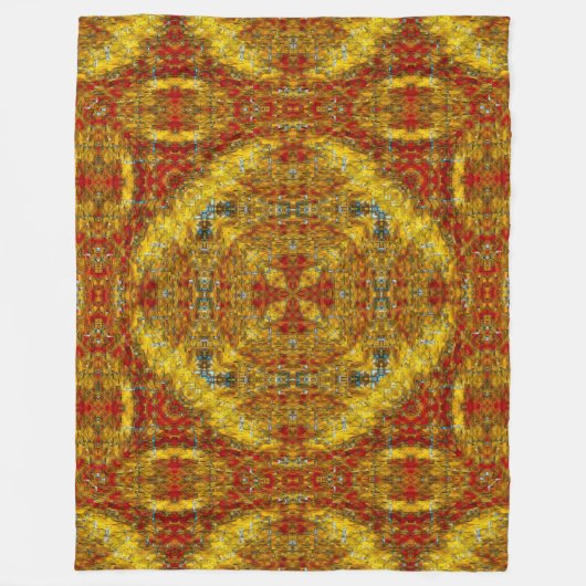 Gebürtige Shoshonesun-Geist-Sand-Mandala-Kunst Fleecedecke (Vorderseite)