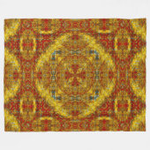 Gebürtige Shoshonesun-Geist-Sand-Mandala-Kunst Fleecedecke (Vorderseite (Horizontal))