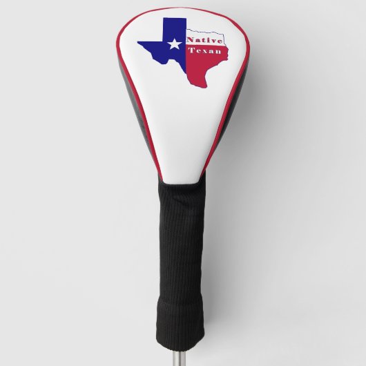 Gebürtige Texan-Flaggen-Karte Golf Headcover (Vorderseite)