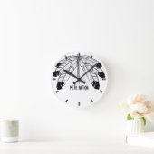 Gebürtige Uhr-Gewohnheits-erste Runde Wanduhr (Zuhause)