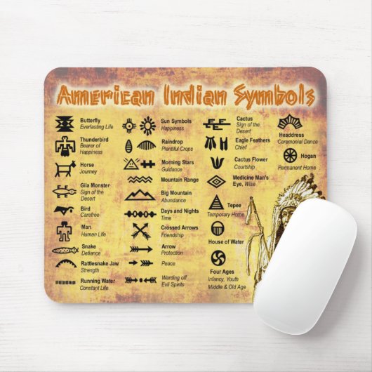Gebürtige Ureinwohner-Symbole Mousepad (Mit Mouse)