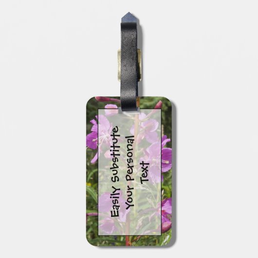 Gebürtiger Alaska-WildblumeFireweed einfache Gepäckanhänger (Rückseite vertikal)