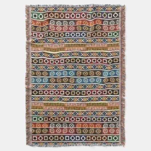Gebürtiger Amerikaner mehrfarbige Throwdecke Decke (Vorderseite Vertikal)