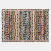 Gebürtiger Amerikaner mehrfarbige Throwdecke Decke (Vorderseite)