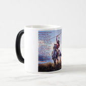 Gebürtiger Amerikaner schwarz/Weiß Verwandlungstasse (Vorderseite Links)