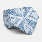 Gebürtiger Amerikaner-Stammes- Muster-blaue Krawatte (Gerollt)