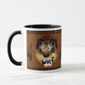 Gebürtiger Amerikaner-Wolf-Tasse Tasse (Links)