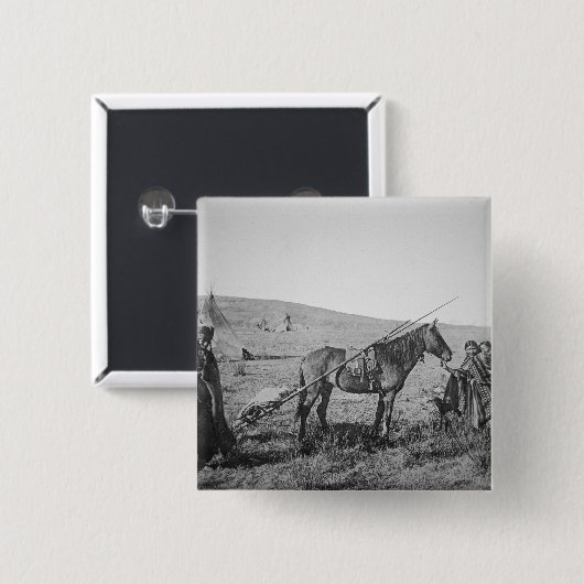 Gebürtiger AmerikanerCreeleute des Westerns Button (Vorne & Hinten)