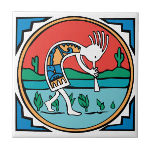 Gebürtiger amerikanischer Ureinwohner Kokopelli Fliese