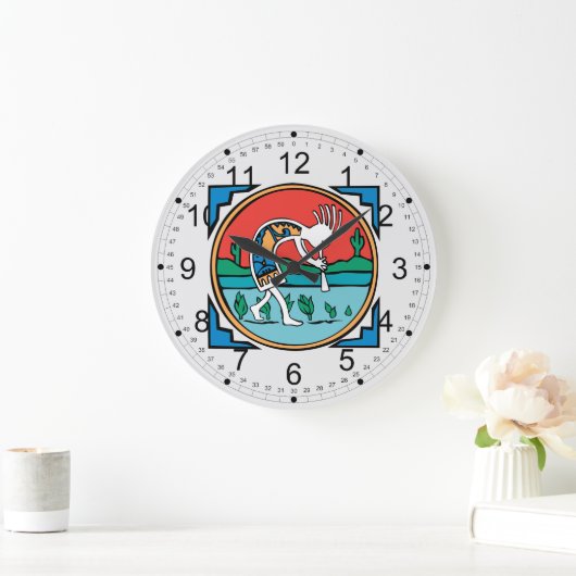 Gebürtiger amerikanischer Ureinwohner Kokopelli Große Wanduhr (Zuhause)
