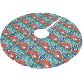 Gebürtiger amerikanischer Ureinwohner Kokopelli Polyester Weihnachtsbaumdecke (Schrägansicht)