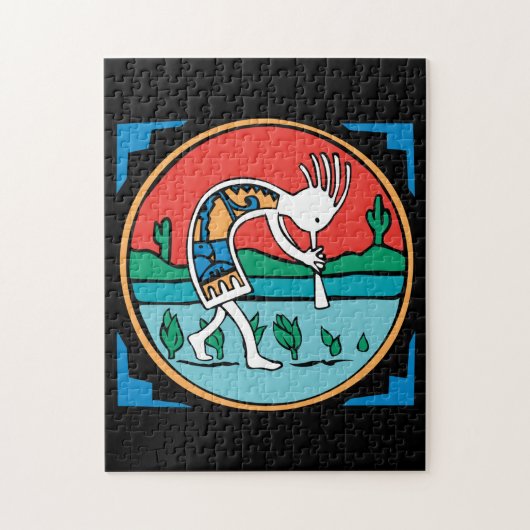 Gebürtiger amerikanischer Ureinwohner Kokopelli Puzzle (Vertikal)