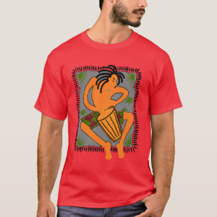 Gebürtiger Bongo (dunkelrot) T-Shirt