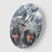 Gebürtiger Geist in Alaska Große Wanduhr (Winkel)