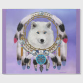 Gebürtiger indischer Wolf-Geist Geschenkpapier (Flach)