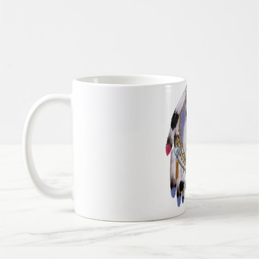 Gebürtiger indischer Wolf-Geist Kaffeetasse (Links)