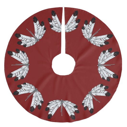 Gebürtiger Kunst-Weihnachtsbaum-Rock-erster Polyester Weihnachtsbaumdecke (Vorderseite)