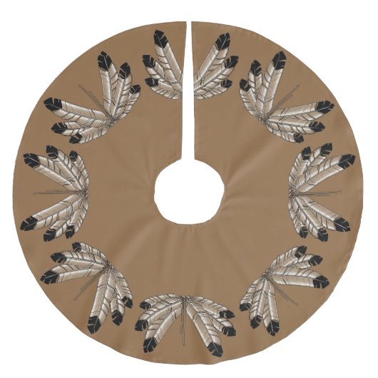 Gebürtiger Kunst-Weihnachtsbaum-Rock-erster Polyester Weihnachtsbaumdecke (Vorderseite)