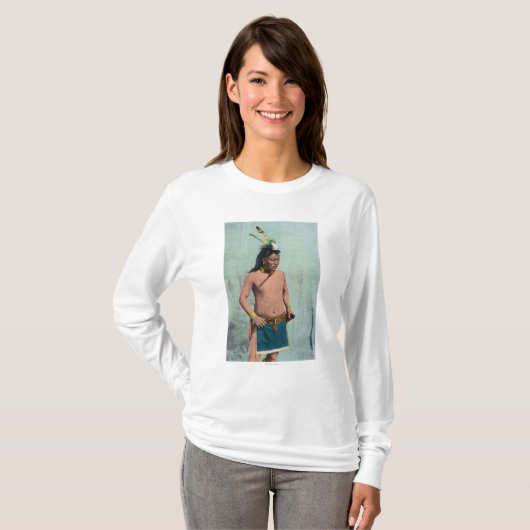 Gebürtiger Mann genannt Lone Elk T-Shirt (Vorne ganz)