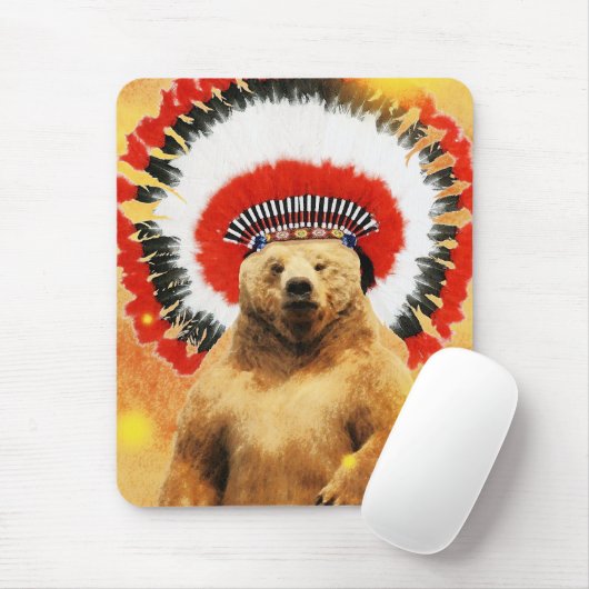 Gebürtiger Ureinwohner-Bär Mousepad (Mit Mouse)