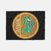 Gebürtiger Ureinwohner-Büffel Fleecedecke (Vorderseite (Horizontal))