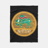 Gebürtiger Ureinwohner-Büffel Fleecedecke (Vorderseite)
