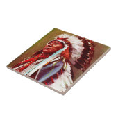 Gebürtiger Ureinwohner-Haupt   Keramik-Fliese Fliese (Seite)