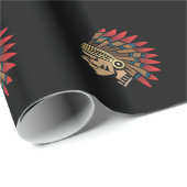 Gebürtiger Ureinwohner-Leiter Geschenkpapier (Rolleneckpunkt)