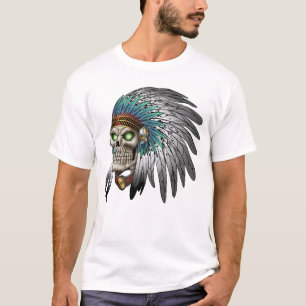 Gebürtiger Ureinwohner-Stammes- gotischer Schäde T-Shirt
