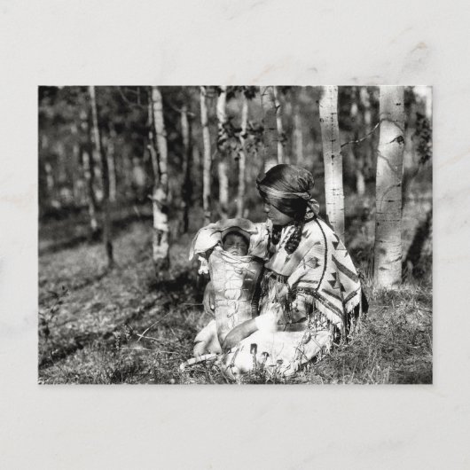 Gebürtiger Ureinwohner-Vintages Porträt Postkarte (Vorderseite)