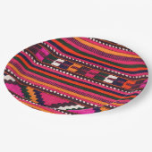 Gebürtiger Ureinwohnerrosa-Beschaffenheitsentwurf Pappteller (Schrägansicht)