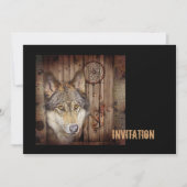 Gebürtiger Ureinwohnerwolf des Westerntraumfängers Einladung (Vorderseite)