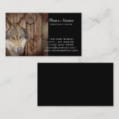 Gebürtiger Ureinwohnerwolf des Westerntraumfängers Visitenkarte (Vorne/Hinten)